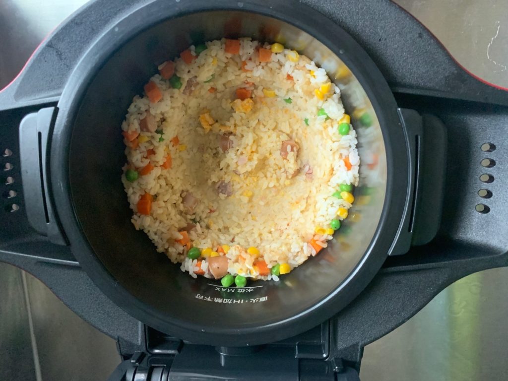 【ホットクック】冷凍ご飯で作る超簡単チャーハン【在宅勤務の昼食に最適】