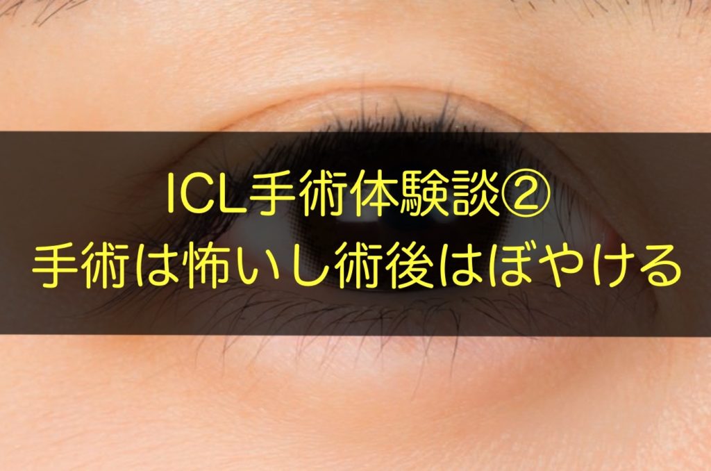 ICL手術体験談②【手術は怖いし術後はぼやける】
